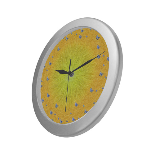 Untitled-pompon 2-5 Silver Color Wall Clock