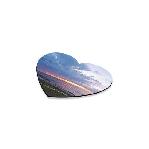 Sunset RainStorm Heart Coaster