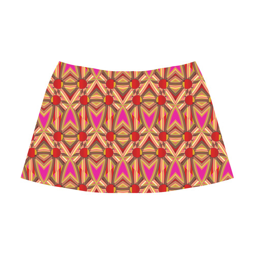 Pink Gold Pattern AsriTara Mnemosyne Women's Crepe Skirt (Model D16)