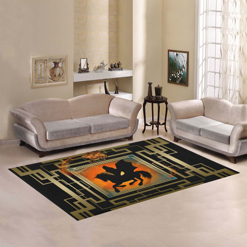 Unicorn silhouette Area Rug7'x5'