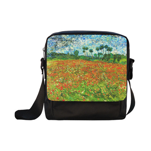 Vincent Van Gogh Field With Red Poppies Crossbody Nylon Bags (Model 1633)