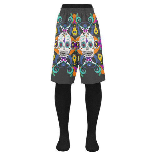 Día De Los Muertos Skull Ornaments Men's Swim Trunk (Model L21)