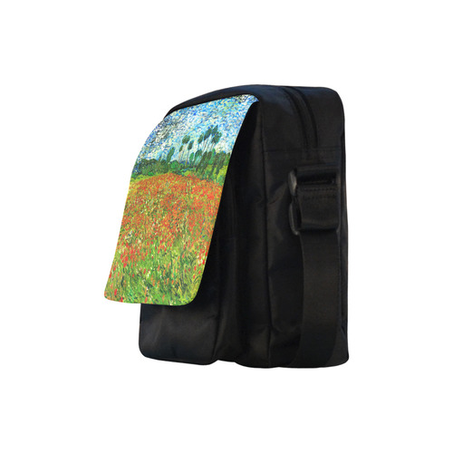 Vincent Van Gogh Field With Red Poppies Crossbody Nylon Bags (Model 1633)