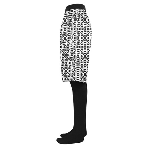 CELTIC KNOT pattern - black white Men's Swim Trunk (Model L21)