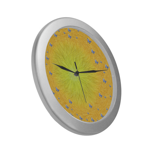 Untitled-pompon 2-5 Silver Color Wall Clock