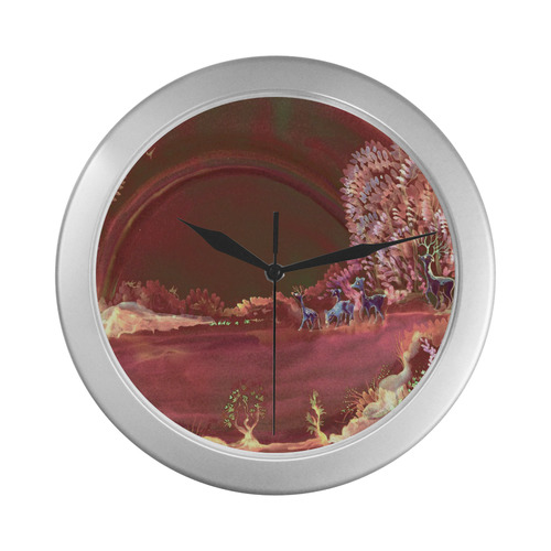 bambi 3 - Copy Silver Color Wall Clock