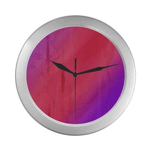 hipster1 Silver Color Wall Clock