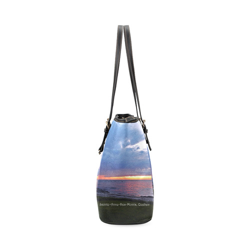 Sunset RainStorm Leather Tote Bag/Small (Model 1640)