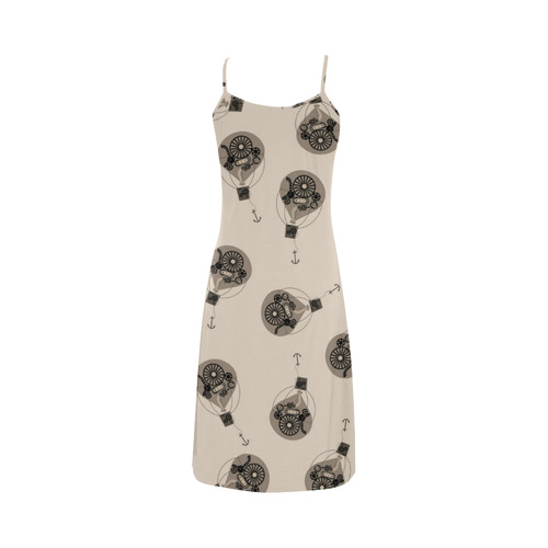 Steampunk Sepia Balloons Alcestis Slip Dress (Model D05)