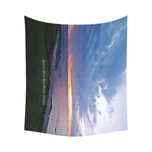 Sunset RainStorm Cotton Linen Wall Tapestry 60"x 51"