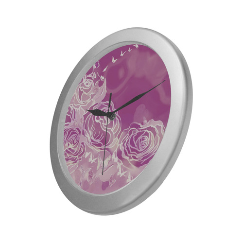 55 Silver Color Wall Clock