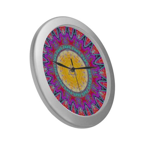 chuppah 8 Silver Color Wall Clock