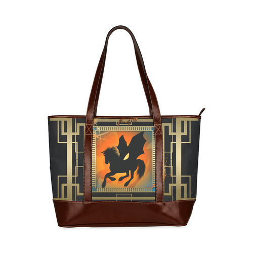 Unicorn silhouette Tote Handbag (Model 1642)