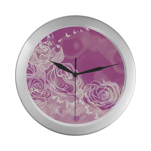 55 Silver Color Wall Clock