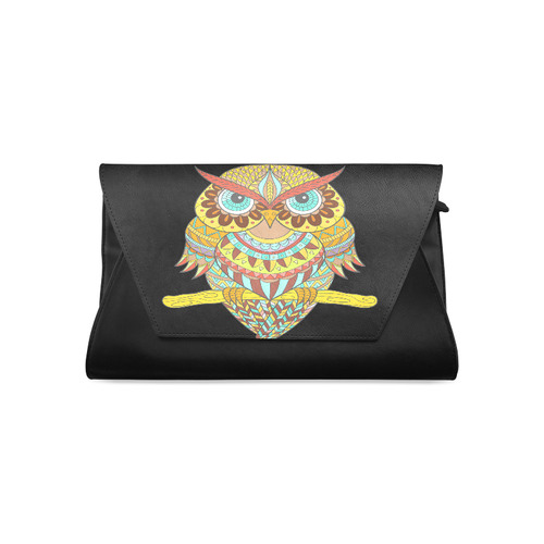 Cute Ethnic Owl Nature Art Clutch Bag (Model 1630)
