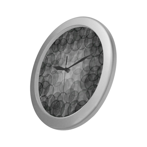 time Silver Color Wall Clock