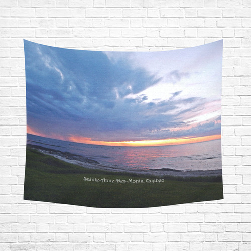 Sunset RainStorm Cotton Linen Wall Tapestry 60"x 51"