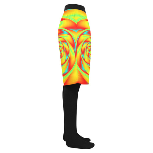 CRAZY POWER SPIRAL - neon colored Men's Swim Trunk (Model L21)