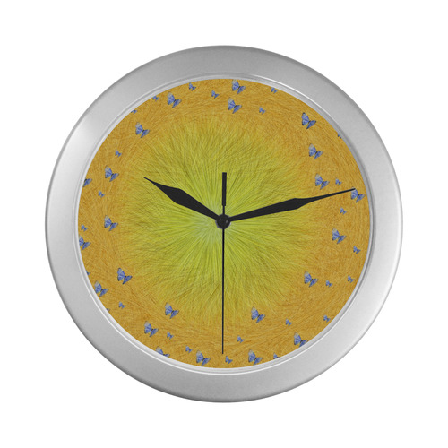 Untitled-pompon 2-5 Silver Color Wall Clock