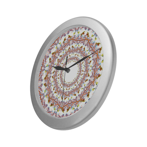 humbirds 7 Silver Color Wall Clock