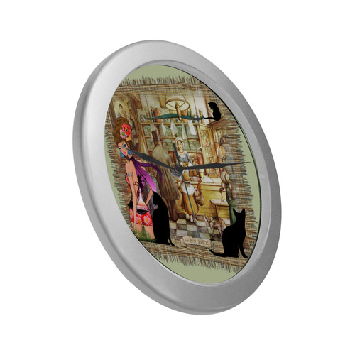 the bakery Silver Color Wall Clock