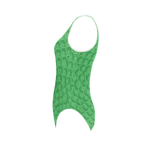 gradient 3 scalops kaliedoscope Vest One Piece Swimsuit (Model S04)