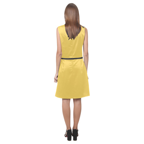 Primrose Yellow Eos Women's Sleeveless Dress (Model D01)