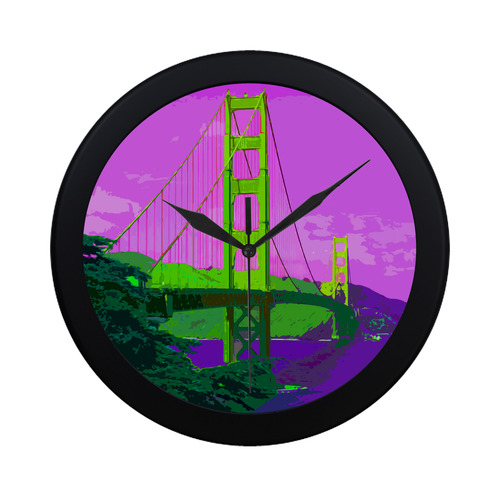 Golden_Gate_Bridge_20160908 Circular Plastic Wall clock