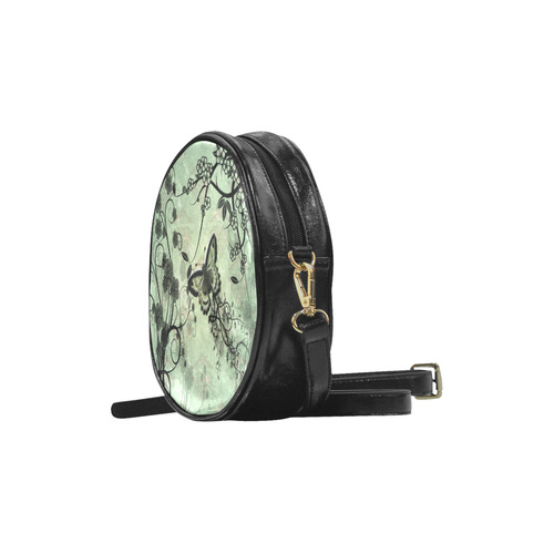 Butterflies and fantasy wood Round Sling Bag (Model 1647)