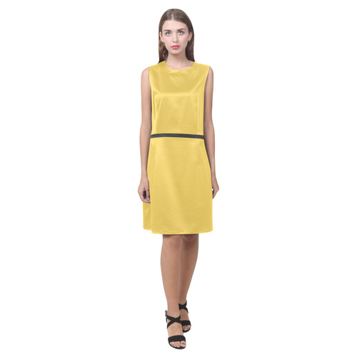 Primrose Yellow Eos Women's Sleeveless Dress (Model D01)