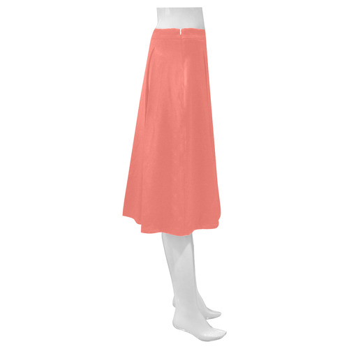 Peach Echo Mnemosyne Women's Crepe Skirt (Model D16)