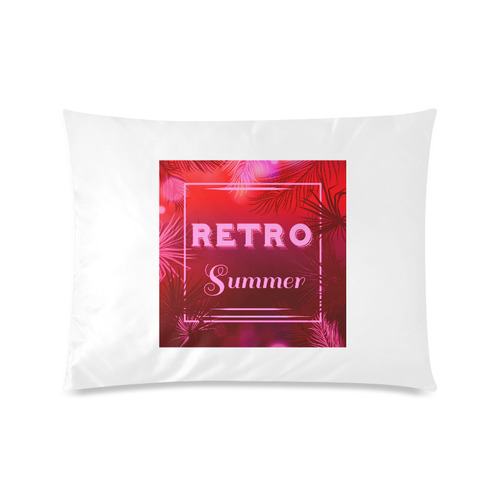 RETRO Summer : Designers artistic Pillow edition : Wild red and pink 2016 Custom Zippered Pillow Case 20"x26"(Twin Sides)