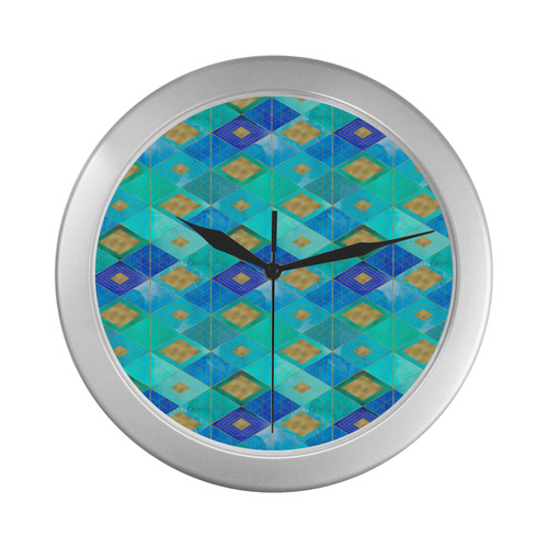 Under water Silver Color Wall Clock