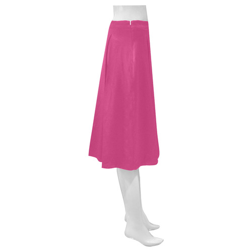 Pink Yarrow Mnemosyne Women's Crepe Skirt (Model D16)