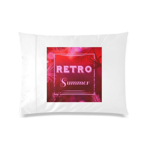 RETRO Summer : Designers artistic Pillow edition : Wild red and pink 2016 Custom Zippered Pillow Case 20"x26"(Twin Sides)