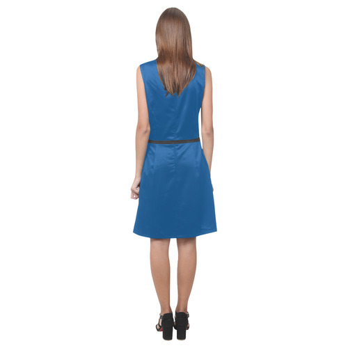 Lapis Blue Eos Women's Sleeveless Dress (Model D01)