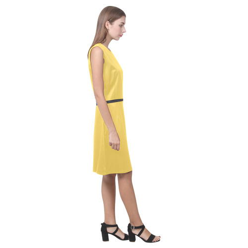 Primrose Yellow Eos Women's Sleeveless Dress (Model D01)