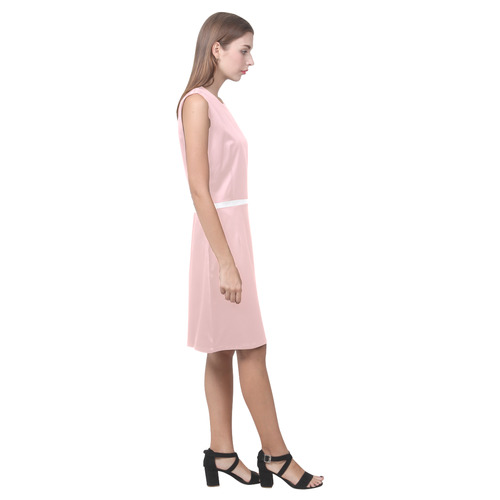 Rose Quartz Eos Women's Sleeveless Dress (Model D01)