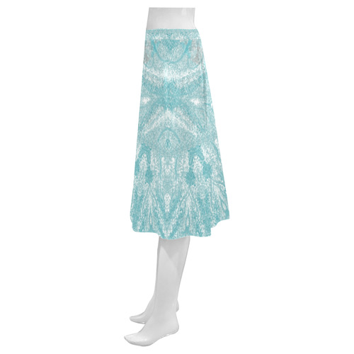 blue Mnemosyne Women's Crepe Skirt (Model D16)