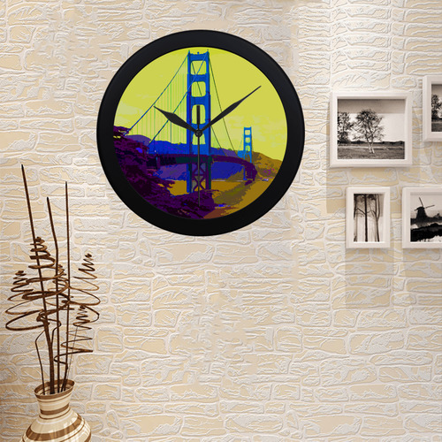 Golden_Gate_Bridge_20160904 Circular Plastic Wall clock