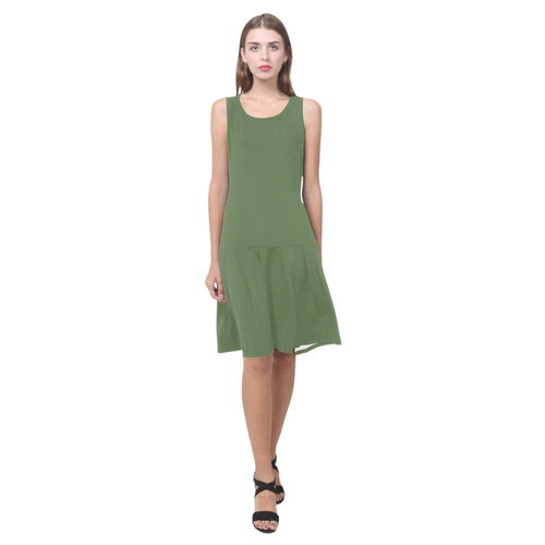 Kale Sleeveless Splicing Shift Dress(Model D17)