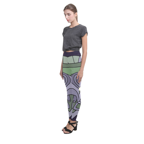 Cool Elephant Abstract Cassandra Women's Leggings (Model L01)