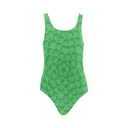 gradient 3 scalops kaliedoscope Vest One Piece Swimsuit (Model S04)