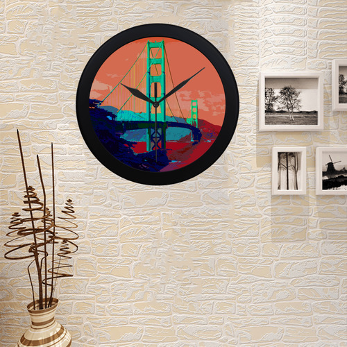 Golden_Gate_Bridge_20160906 Circular Plastic Wall clock