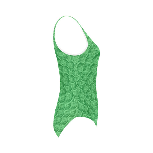 gradient 3 scalops kaliedoscope Vest One Piece Swimsuit (Model S04)