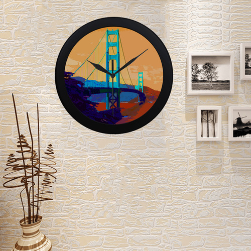 Golden_Gate_Bridge_20160905 Circular Plastic Wall clock