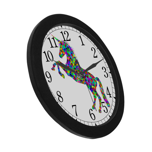 Abstract Triangle Unicorn Circular Plastic Wall clock