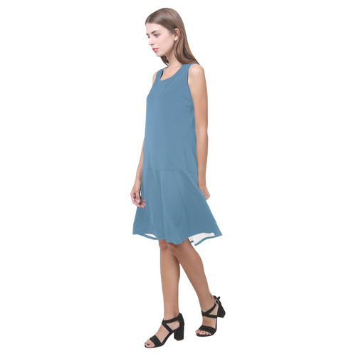 Niagara Sleeveless Splicing Shift Dress(Model D17)