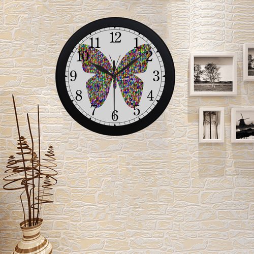 Abstract Triangle Butterfly Circular Plastic Wall clock