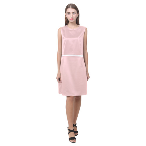 Rose Quartz Eos Women's Sleeveless Dress (Model D01)